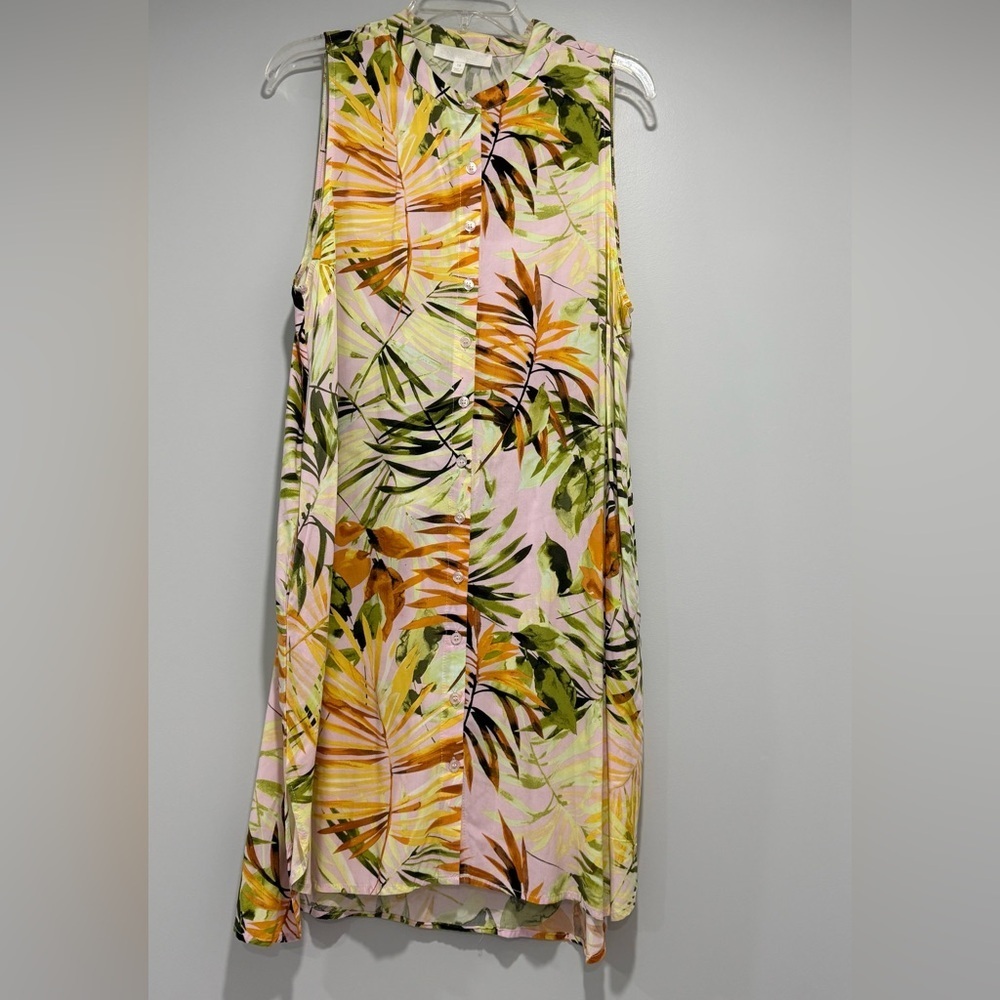 Adyson Parker Womens Tropical shirt dress Size 1X 100% Rayon